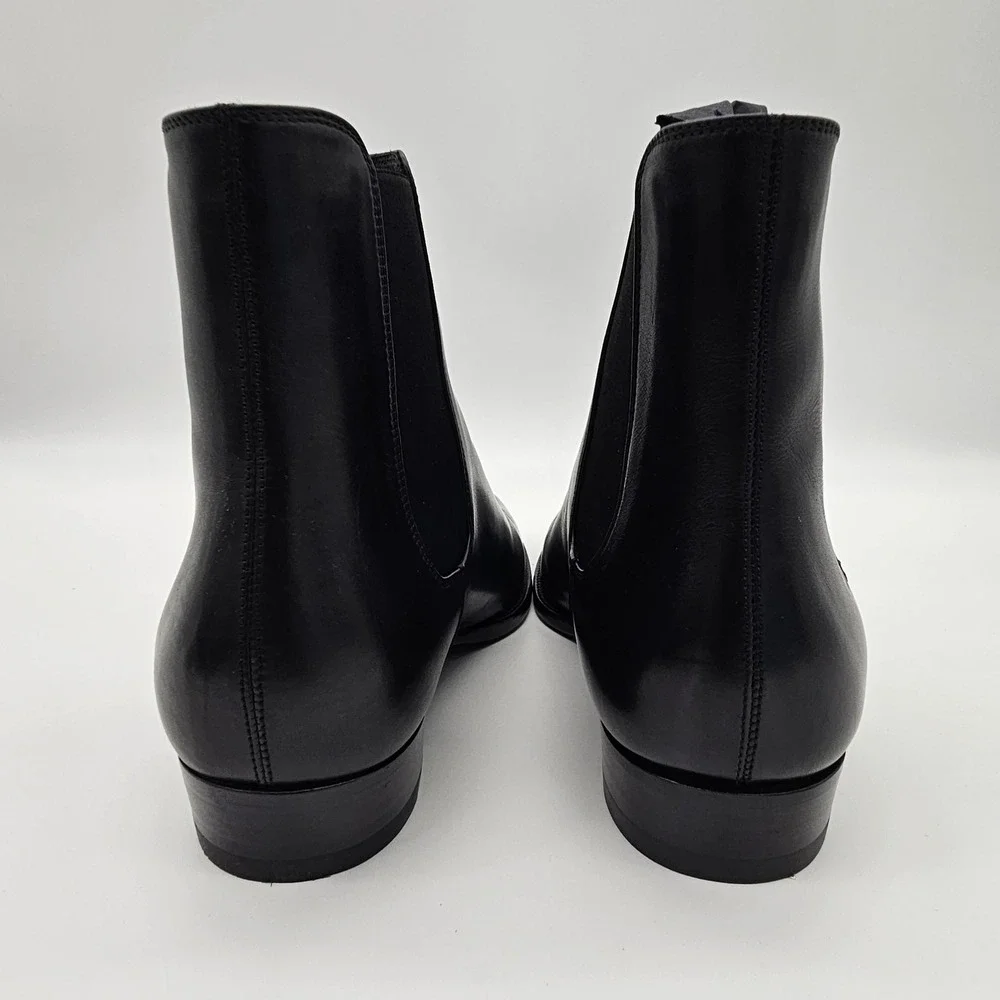Saint Laurent Paris YSL Wyatt 30 Chelsea Boots Leather Nero Black U.S 9  EU 42